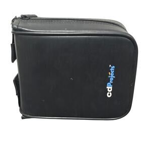 CD Projects Black Faux Leather DVD Travel Wallet Carrying Case Hold 44 Removable